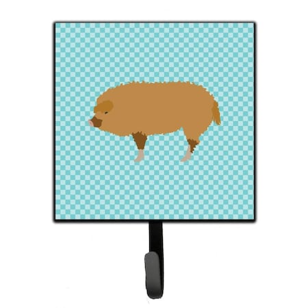 Jensendistributionservices Hungarian Mangalica Pig Blue Check Leash or Key Holder MI1654257